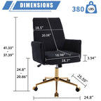 Ergonomic Mid-Back Office Chair with Striped Fabric and Lumbar Support - Multiple Colors