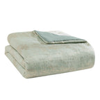 Vesta Gold Satin Circle-Quilted 7-Piece Comforter Set - Gold