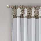 Twist Tab Total Blackout Window Curtain Panel with Thermal Technology - Pewter