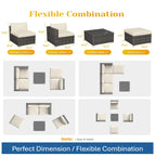 Modern Patio Set With Coffee Table - Weather-Resistant Frame - Multiple Colors