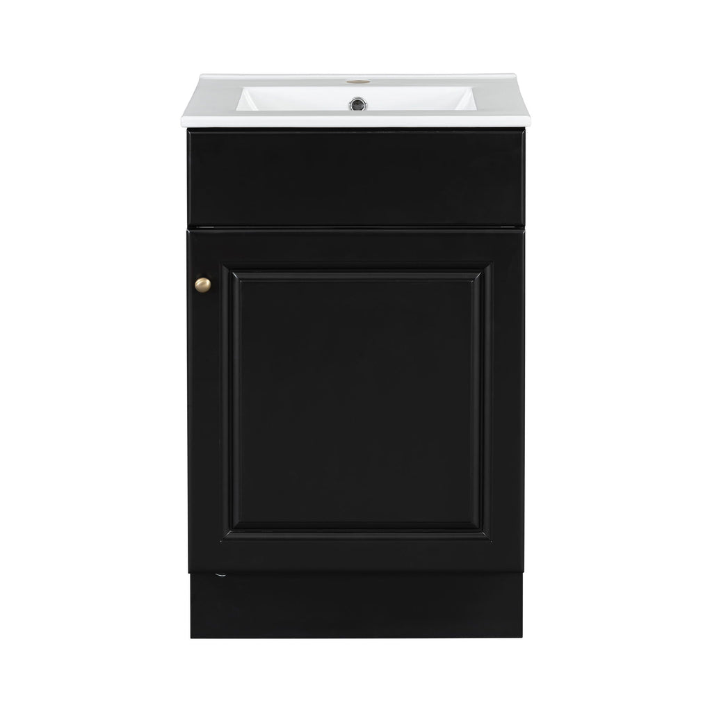 Bathroom Vanity with Sink and Adjustable Shelf - Multiple Colors