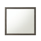 Weathered Mirror with Wood Trim - Gray