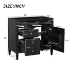 Bathroom Vanity with 2 Drawers and Tip-Out Storage - Multiple Colors