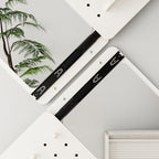 Full Length Wall Mounted Mirror with Shelf and Hook - Dark Brown, White, or Light Brown