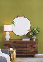 Classic Design Wall Mirror with Baroque-Inspired Frame – Gold or Black
