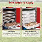 400-Egg Commercial Cabinet Incubator with Digital Controls - Red