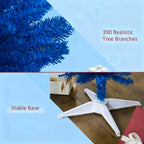 6ft Slim Pencil Artificial Christmas Tree with Full Lush Look - Blue