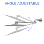 Stainless Steel Shower Arm Extension with 360° Rotation - Black or Pearl Silver