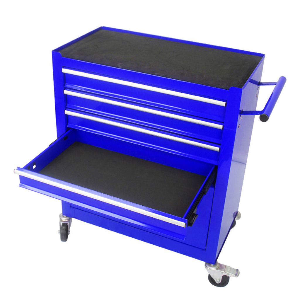 Multifunctional 4-Drawer Tool Cart with Wheels - Blue or Orange