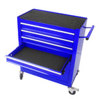 Multifunctional 4-Drawer Tool Cart with Wheels - Blue or Orange