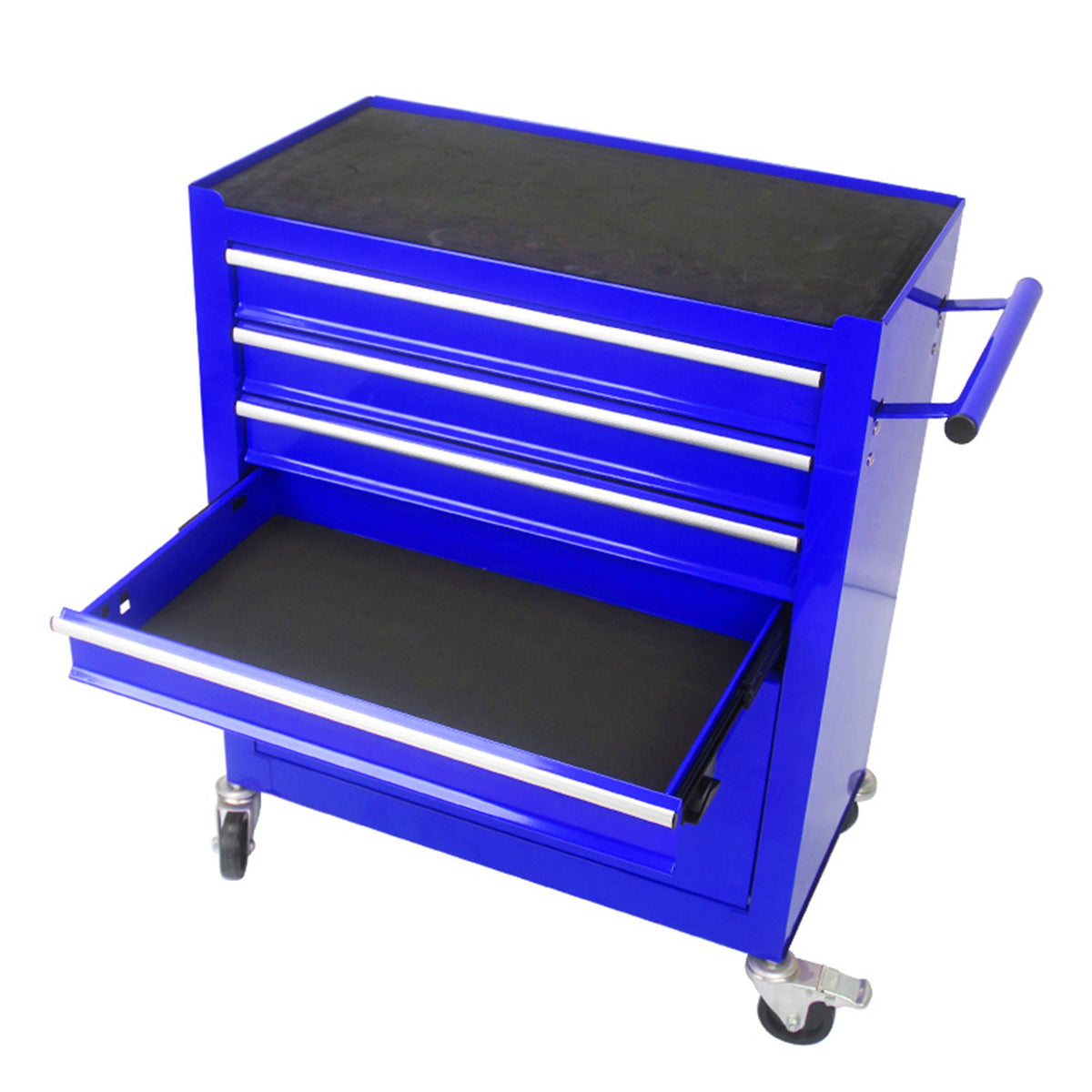 Multifunctional 4-Drawer Tool Cart with Wheels - Blue or Orange
