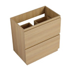 Modern Freestanding Bathroom Vanity Cabinet with Double Drawer - Light Brown or Dark Brown
