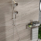 Dual Shower Head System with Rain Shower and Adjustable Slide Bar - Multiple Colors