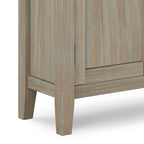 Handcrafted Low Storage Cabinet with Adjustable Shelves - Multiple Colors