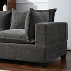 Modular Sectional Sofa with Movable Storage Ottoman - Chenille