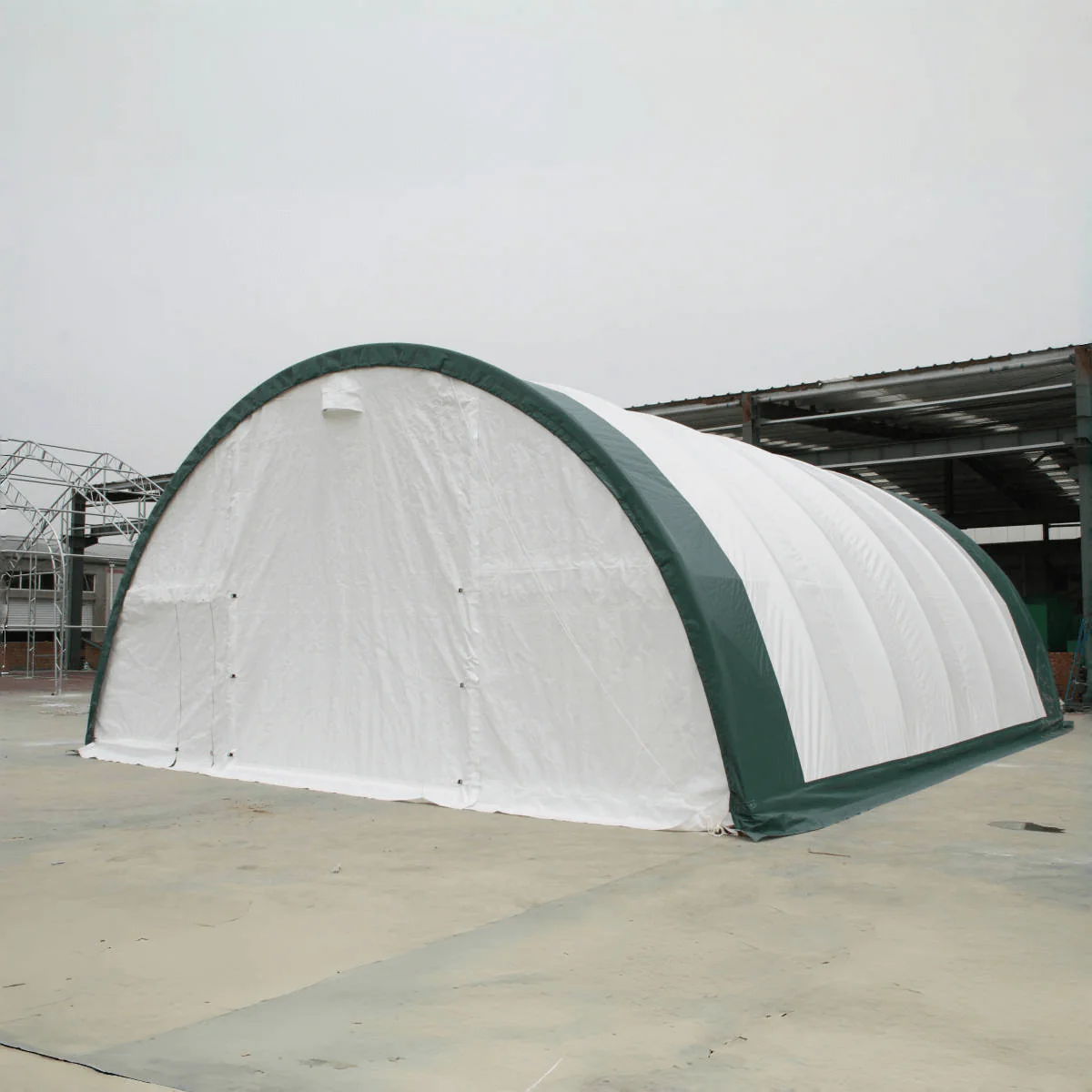 Single Truss Arch Storage PE Shelter - White