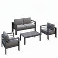 Outdoor Patio Set with All-Weather Cushions - Dark Gray