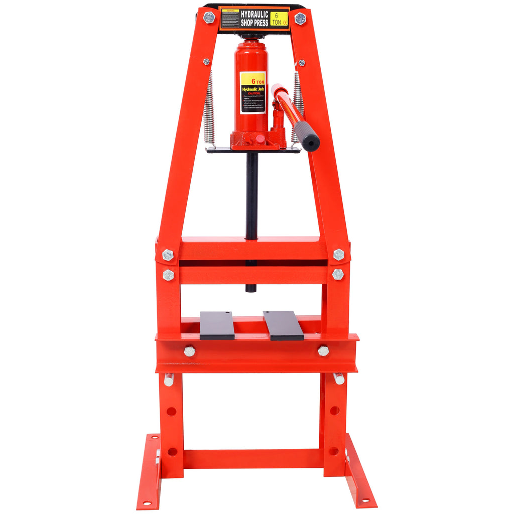 6-Ton Benchtop Hydraulic A-Frame Shop Press with Adjustable Height - Red, Black, Green, or Orange