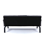 Foldable Sofa Bed with Cup Holder and Solid Wood Frame - Multiple Colors