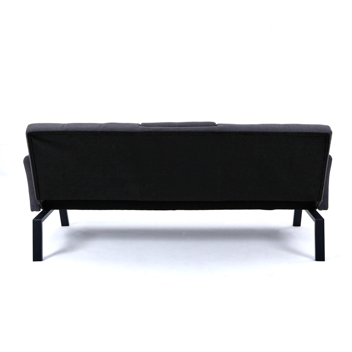 Foldable Sofa Bed with Cup Holder and Solid Wood Frame - Multiple Colors