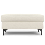 Versatile Mid Century Ottoman with Eco-Friendly Upholstery - Beige or Dark Gray