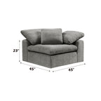 Naveen Modular Sectional With Ottoman - Modular Sofa Set with Ottoman - Beige or Dark Gray