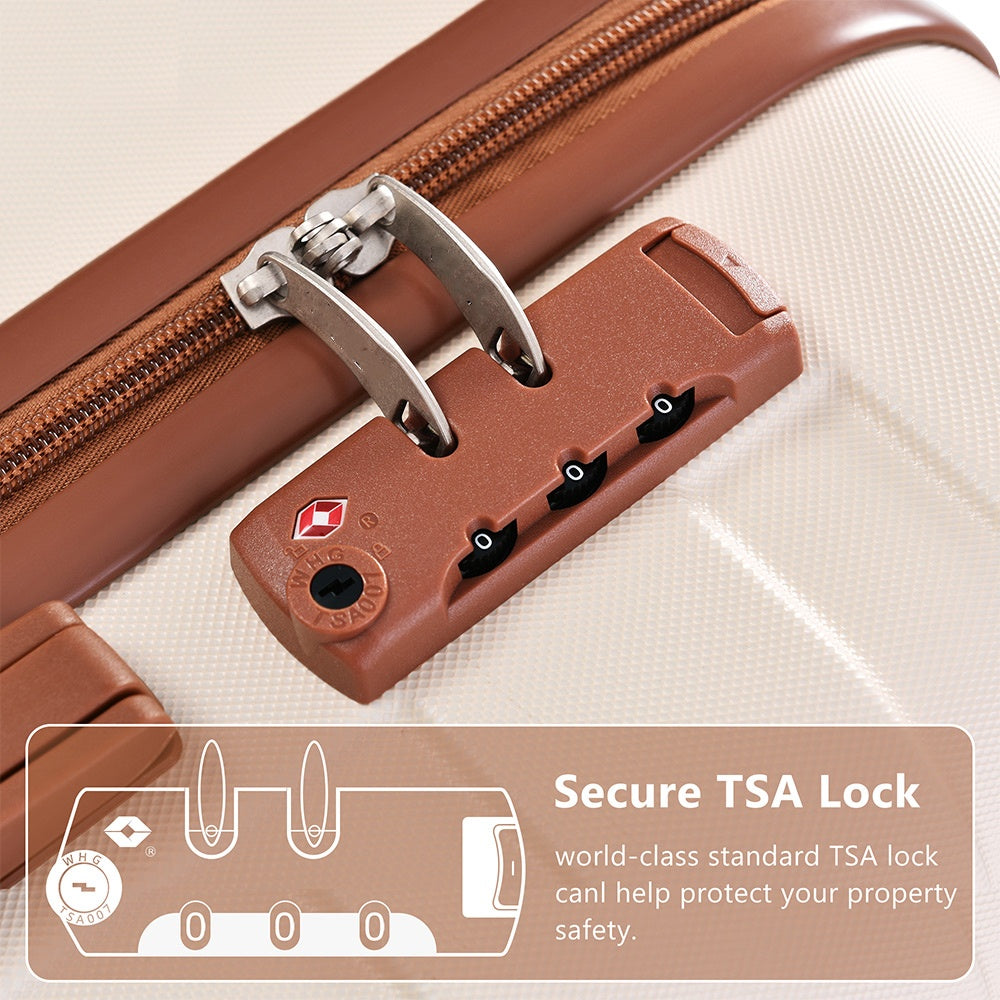 ABS 3-Piece Hard Case Luggage Set with TSA Lock - Charcoal