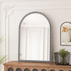 Vintage Iron Art Arch Mirror with Table & Wall Display Options - Gold or Pearl Silver