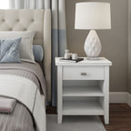 Handcrafted Bedside Table with Drawer and Shelf - Multiple Colors