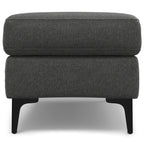 Versatile Mid Century Ottoman with Eco-Friendly Upholstery - Beige or Dark Gray