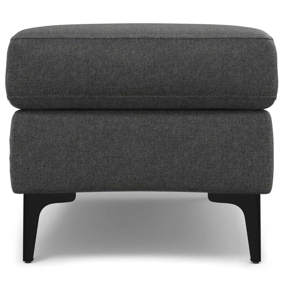 Versatile Mid Century Ottoman with Eco-Friendly Upholstery - Beige or Dark Gray