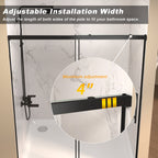 48" W × 72" H Single Sliding Shower Door with Tempered Glass - Clear
