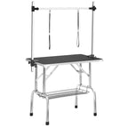 Large Heavy Duty Pet Grooming Table with Adjustable Arm - Black or Blue
