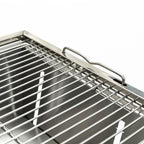 Folded Portable Charcoal BBQ Grill with Foldable Design - Stainless Steel