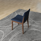Mid-Century Modern Solid Wood Dining Chair Set with Fabric Upholstery - Multiple Colors