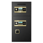 Large Double Door Digital Security Safe with Fireproof and Waterproof Bag - Black