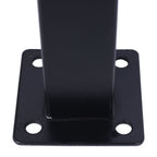 Black Wrought Iron Outdoor Step Handrail with Flexible Installation - Fits 1 to 3 Steps