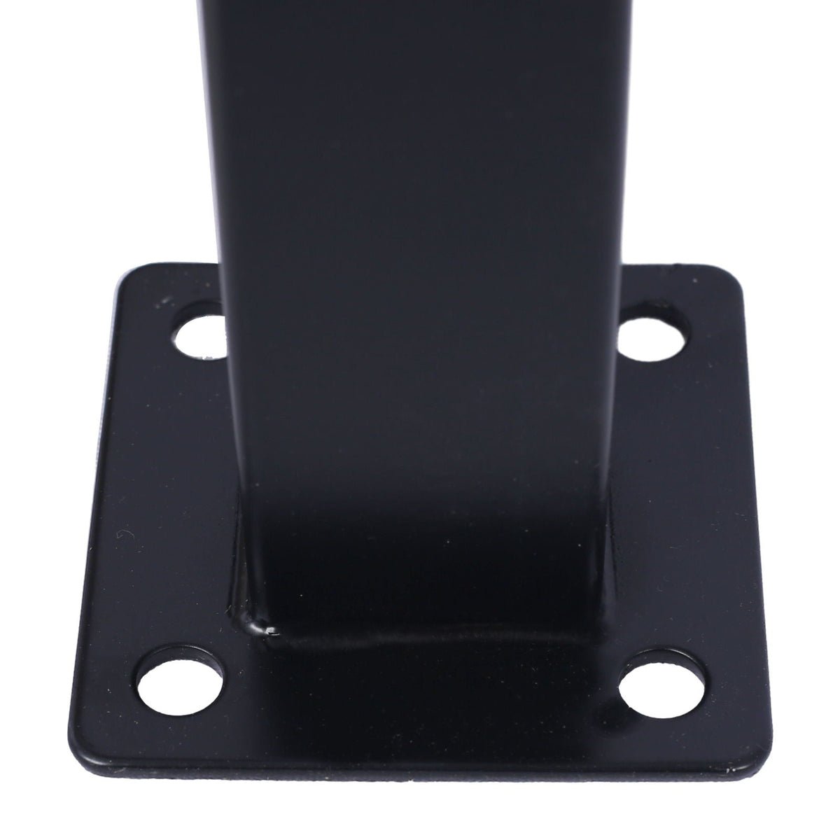 Black Wrought Iron Outdoor Step Handrail with Flexible Installation - Fits 1 to 3 Steps