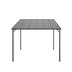 10' x 10' Outdoor Hardtop Pergola Gazebo with Galvanized Steel - Gray