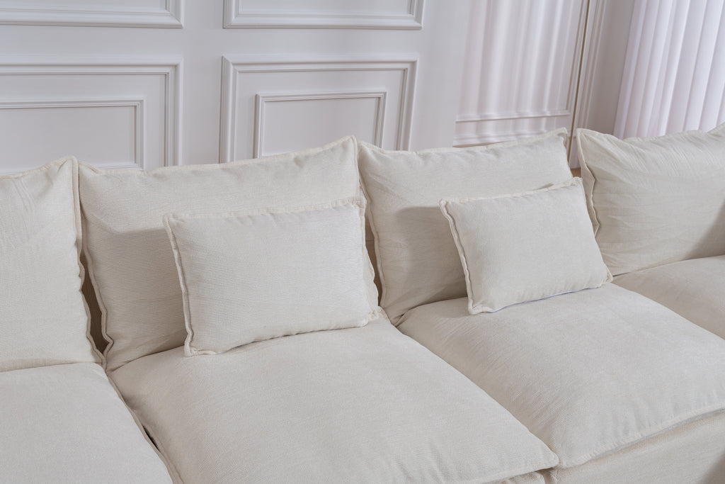 Cloud Couch Oversized Modular Sectional Sofa with Flexible Configuration - Antique White or Grey
