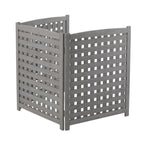 3 Panel Outdoor Air Conditioner Fence Screen with Solid Wood - Light Brown or Dark Gray