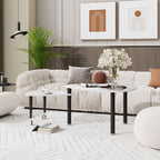 360 Degree Rotatable Coffee Table with Solid Wood Legs - Available in Multiple Colors