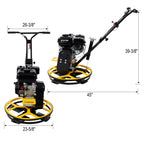 22.5" Walk-Behind Power Trowel with Float Pan