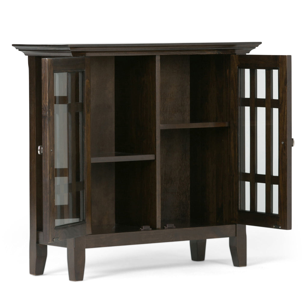 Storage Media Cabinet with Adjustable Shelves - Dark Brown, Light Brown, Dark Gray