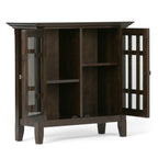 Storage Media Cabinet with Adjustable Shelves - Dark Brown, Light Brown, Dark Gray