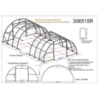 Single Truss Arch Storage PE Shelter - White