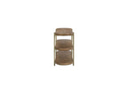 Light Brown Console Table with Open Storage Shelf - 60"
