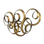 Gold SerethaLeaf Wall Decor with Elegant Leaf Motif - 38.4" W x 21.8" D