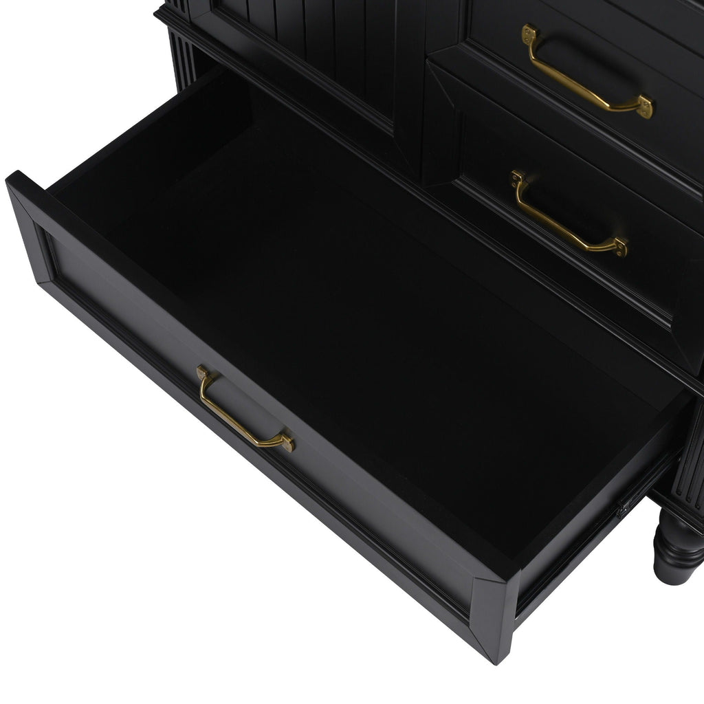 30" Bathroom Vanity with Sink and Soft-Close Drawers - White or Black