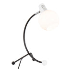 Black and White Contemporary Task Lamp with Adjustable Neck